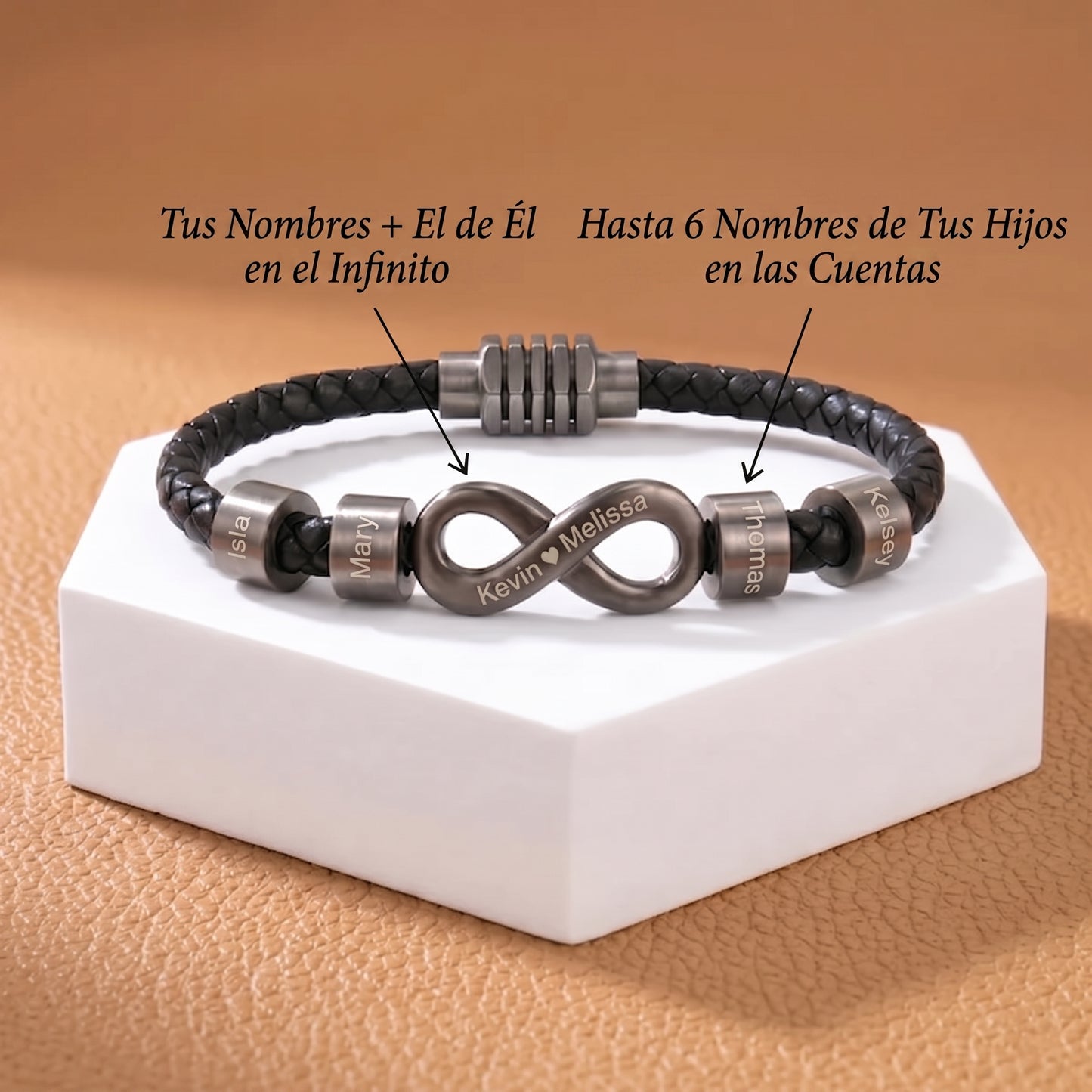 Pulsera Nudo Eterno (con nombres)