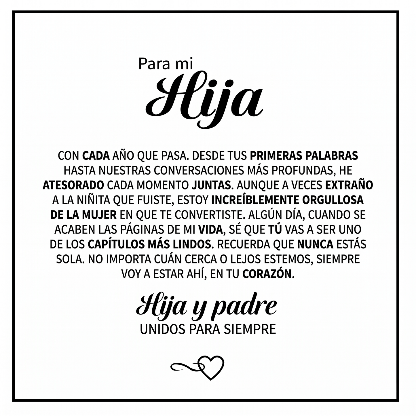 Pulsera "Para Mi Hija" — Conexión Eterna