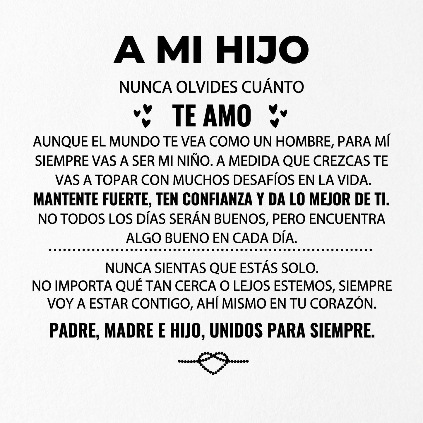 «Para mi hijo» — Pulsera grabada